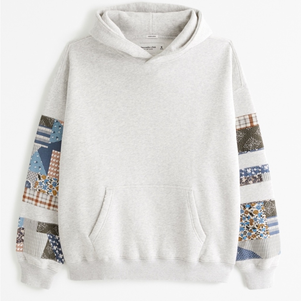Abercrombie & Fitch Patchwork essential popover Hoodie